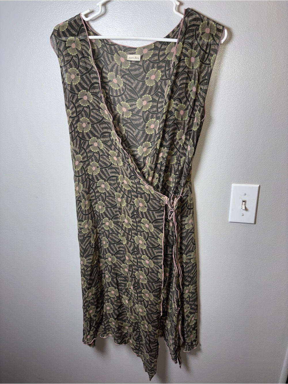 Kara Line Sheer Floral Swim Cover Up Dress One Size Boho Y2K